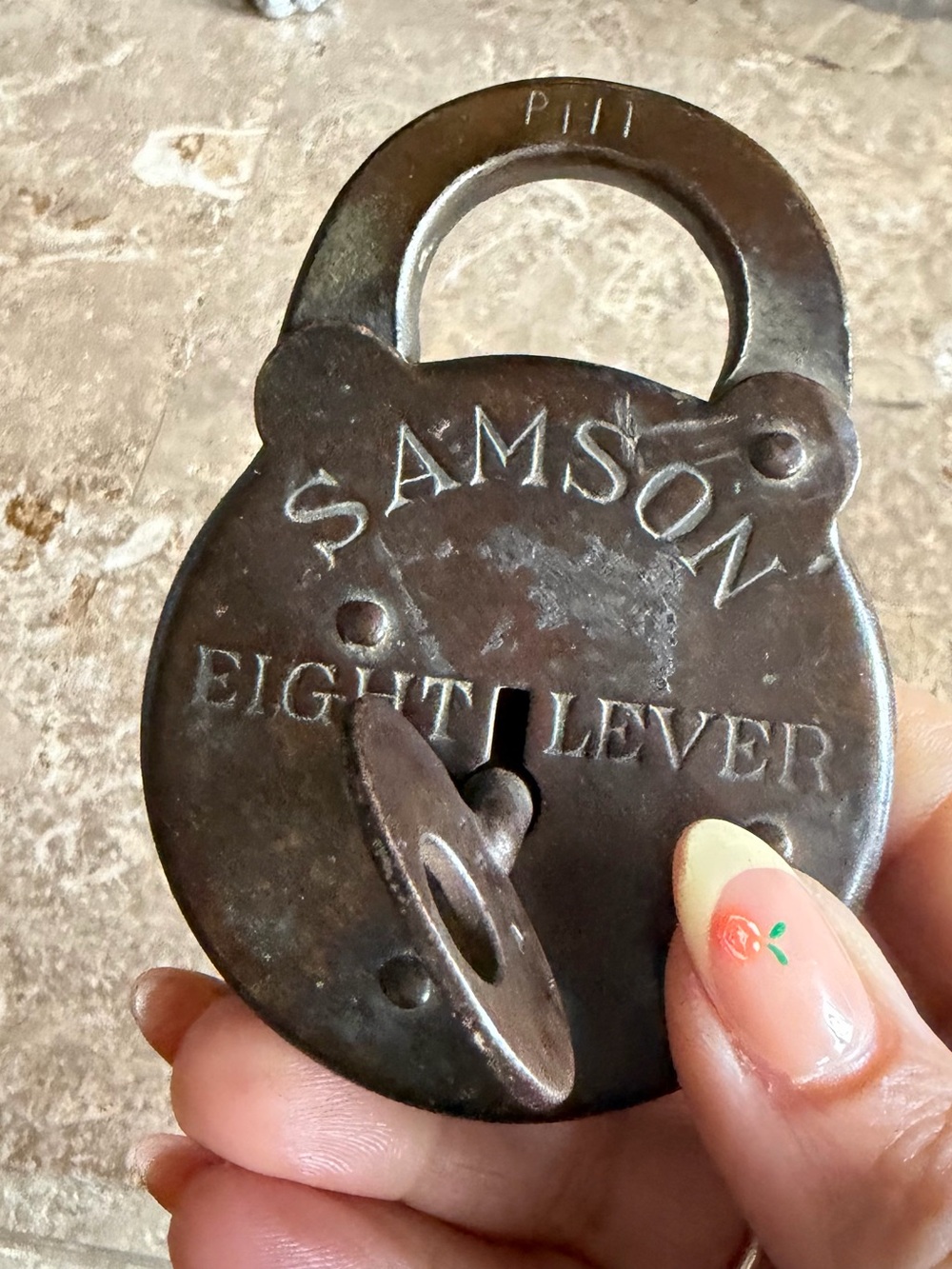 🦋SAMSON Eight Lever Vintage Padlock - Brown Metal
